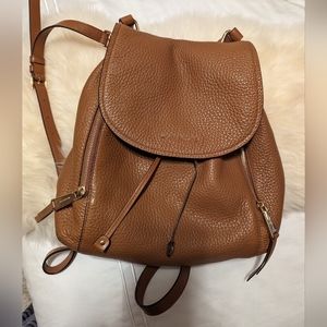 Michael Kors Genuine Leather Backpack in acorn